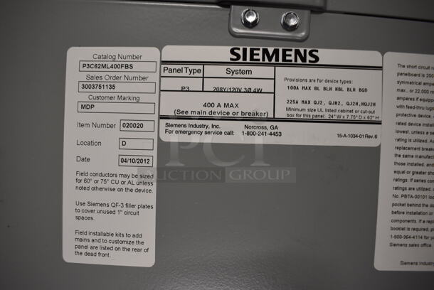 BRAND NEW IN BOX! Siemens Model P3C62ML400FBS Gray Metal Panel System. 54x16x7.5 - Image 3 of 7