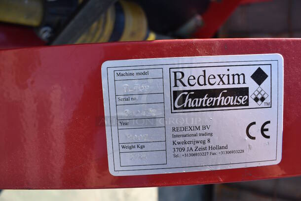 2007 Redexim Charterhouse Model V-Top Verti-Top Red Metal Commercial Lawn Grooming Machine for Artificial Turf. 63x57x36 - Image 9 of 12