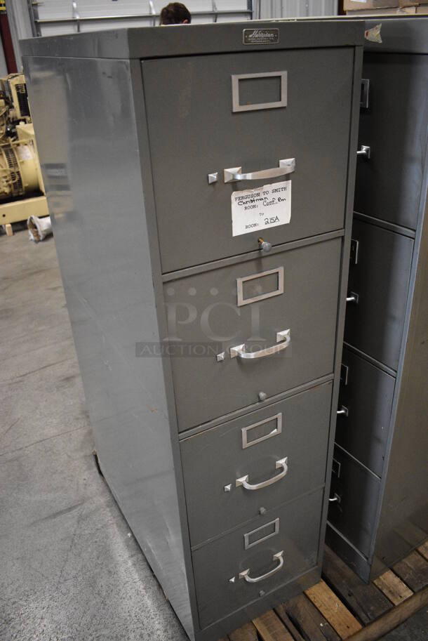 Harrison Gray Metal 4 Drawer Filing Cabinet. 15x28.5x52 - Image 2 of 8