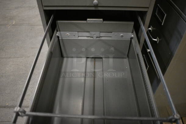 Harrison Gray Metal 4 Drawer Filing Cabinet. 15x28.5x52 - Image 7 of 8