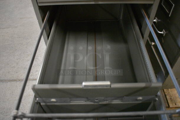 Harrison Gray Metal 4 Drawer Filing Cabinet. 15x28.5x52 - Image 8 of 8