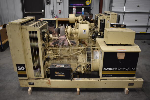 Kohler Power System Fast Response Model 50R0ZJ81 Metal Industrial Generator. 120/208 Volts, 3 Phase. 82x29x43