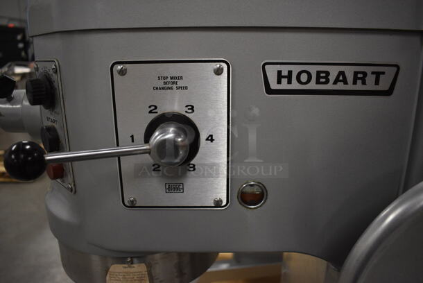 STUNNING! Hobart Model H-600T Metal Commercial Floor Style 60 Quart Planetary Mixer w/ Bowl Adapter. Stainless Steel Mixing Bowl, Mixing Bowl Dolly and Paddle Attachment. 200 Volts, 3 Phase. 28x39x56 - Image 3 of 12