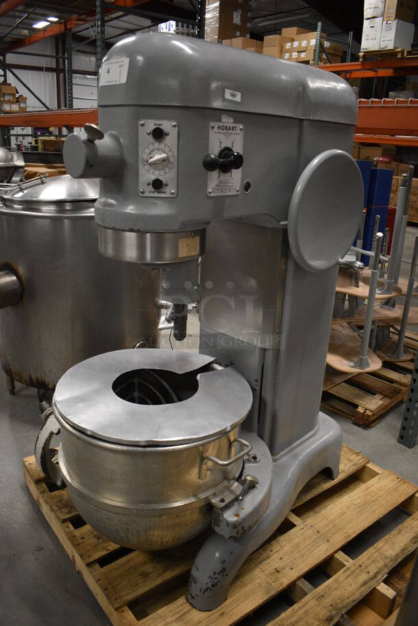 STUNNING! Hobart Model L-800 Metal Commercial Floor Style 80 Quart Planetary Mixer w/ Stainless Steel Mixing Bowl, Mixing Bowl Dolly, Whisk and Paddle Attachments. 208 Volts, 3 Phase. 24x42x57 - Image 2 of 11