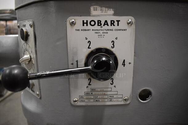 STUNNING! Hobart Model L-800 Metal Commercial Floor Style 80 Quart Planetary Mixer w/ Stainless Steel Mixing Bowl, Mixing Bowl Dolly, Whisk and Paddle Attachments. 208 Volts, 3 Phase. 24x42x57 - Image 9 of 11