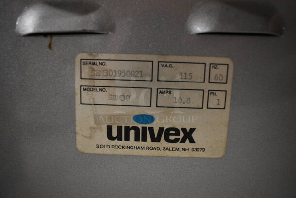 BEAUTIFUL! Univex Model SRM30 Metal Commercial Floor Style 30 Quart Planetary Mixer w/ Stainless Steel Mixing Bowl, Bowl Guard and Paddle Attachment. 115 Volts, 1 Phase. 22x34x50 - Image 8 of 11