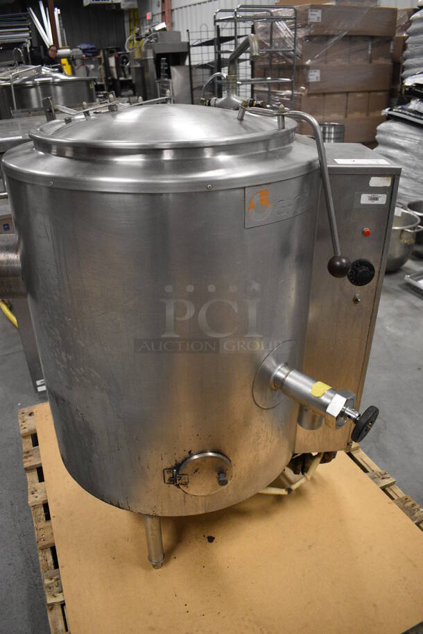 GORGEOUS! Groen Model AH/1E-20 Stainless Steel Commercial Natural Gas Powered Floor Style 20 Gallon Steam Kettle. 85,000 BTU. 44x35x47 - Image 2 of 11