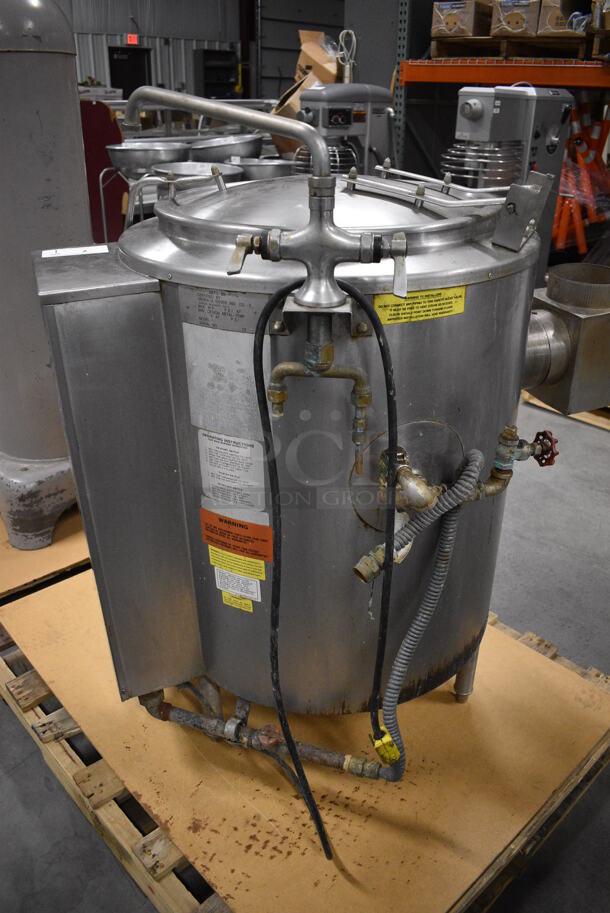 GORGEOUS! Groen Model AH/1E-20 Stainless Steel Commercial Natural Gas Powered Floor Style 20 Gallon Steam Kettle. 85,000 BTU. 44x35x47 - Image 11 of 11