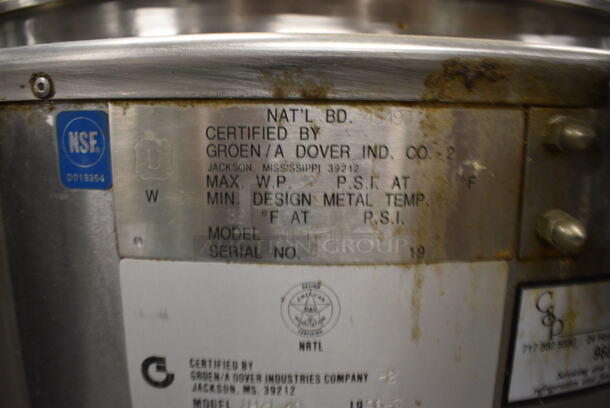 GORGEOUS! Groen Model AH/1-40 Stainless Steel Commercial Natural Gas Powered Floor Style 40 Gallon Steam Kettle. 100,000 BTU. 40x36x50 - Image 8 of 10