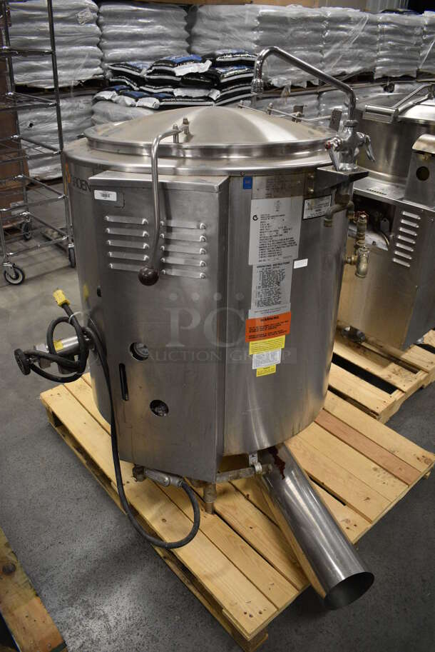GORGEOUS! Groen Model AH/1-40 Stainless Steel Commercial Natural Gas Powered Floor Style 40 Gallon Steam Kettle. 100,000 BTU. 40x36x50 - Image 10 of 10