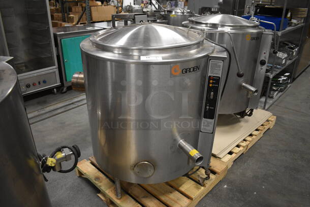 GORGEOUS! Groen Model AH/1E-40 Stainless Steel Commercial Natural Gas Powered Floor Style 40 Gallon Steam Kettle. 100,000 BTU. 34x41x48 - Image 2 of 11