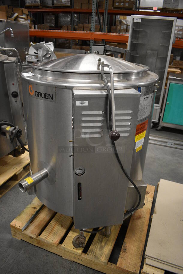 GORGEOUS! Groen Model AH/1E-40 Stainless Steel Commercial Natural Gas Powered Floor Style 40 Gallon Steam Kettle. 100,000 BTU. 34x41x48 - Image 3 of 11