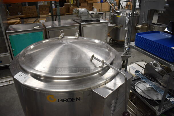 GORGEOUS! Groen Model AH/1-40 Stainless Steel Commercial Natural Gas Powered Floor Style 40 Gallon Steam Kettle. 100,000 BTU. 34x41x48 - Image 3 of 12