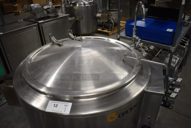 GORGEOUS! Groen Model AH/1-40 Stainless Steel Commercial Natural Gas Powered Floor Style 40 Gallon Steam Kettle. 100,000 BTU. 34x41x48 - Image 6 of 12