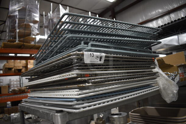 ALL ONE MONEY! Lot of 25 Various Metal and Poly Coated Racks! Includes 25x27x1 - Image 2 of 3