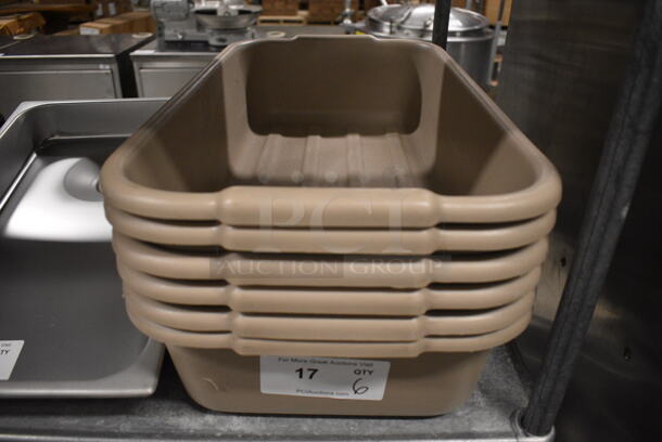 6 Tan Poly Bins. 24x13x5. 6 Times Your Bid! - Image 1 of 3