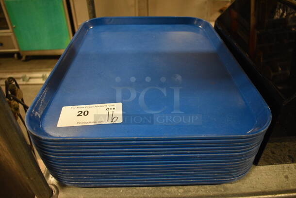 16 Blue Trays. 15x20x1. 16 Times Your Bid!