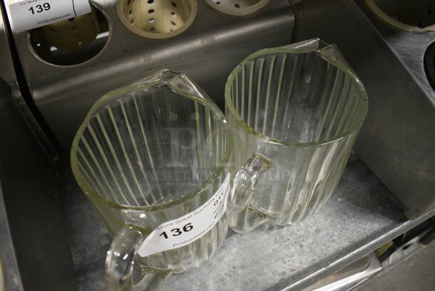 2 Glass Pitchers. 8x5.5x8. 2 Times Your Bid! - Image 2 of 2
