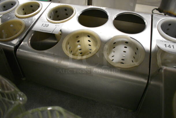 Metal Countertop 6 Compartment Silverware Holder. 15x12x8.5 - Image 3 of 4