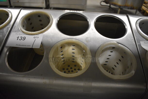 Metal Countertop 6 Compartment Silverware Holder. 15x12x8.5 - Image 4 of 4