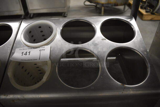 Metal Countertop 6 Compartment Silverware Holder. 15x12x8.5 - Image 3 of 3