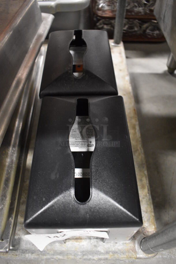2 Black and Clear Poly Countertop Napkin Dispensers. 8x6x5.5. 2 Times Your Bid! - Image 2 of 2