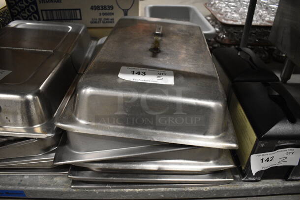 5 Stainless Steel Dome Lids. 13x21x5. 5 Times Your Bid!