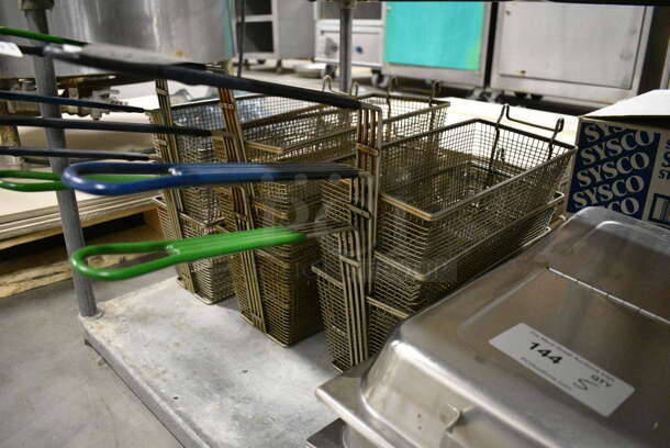 3 Metal Fry Baskets. 6.5x26x10. 3 Times Your Bid!