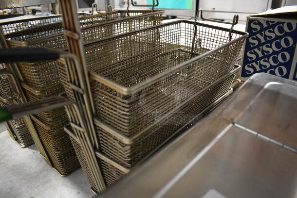 3 Metal Fry Baskets. 6.5x26x10. 3 Times Your Bid! - Image 2 of 2