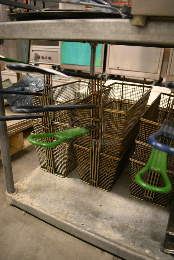 3 Metal Fry Baskets. 6.5x26x10. 3 Times Your Bid!