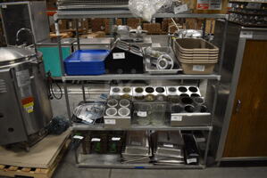 Metal 4 Tier Shelving Unit. 56x24x63