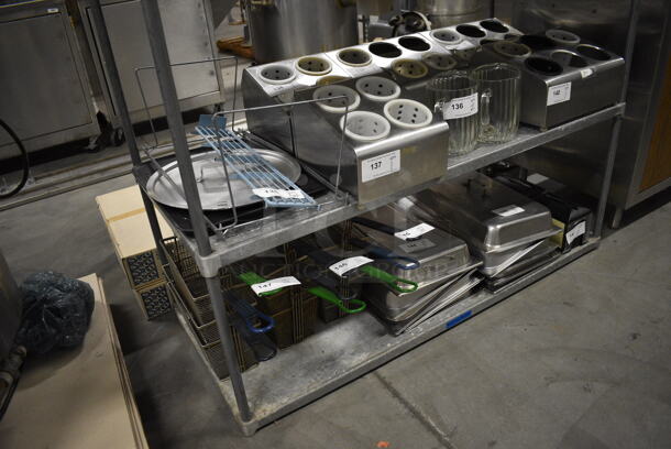 Metal 4 Tier Shelving Unit. 56x24x63 - Image 3 of 4