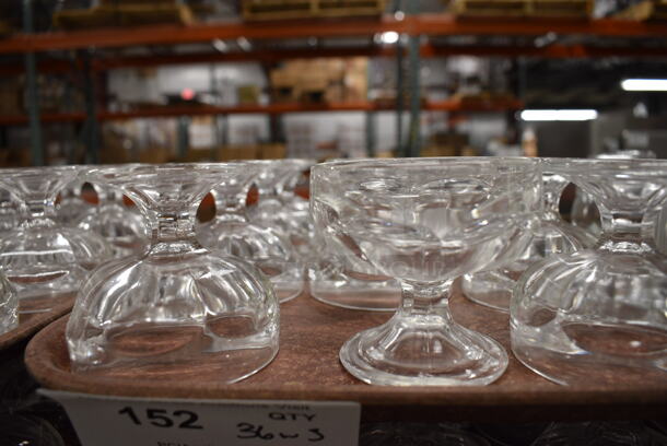 36 Sundae Glasses on 3 Brown Trays. 3.5x3.5x3. 36 Times Your Bid! - Image 3 of 4