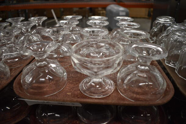 36 Sundae Glasses on 3 Brown Trays. 3.5x3.5x3. 36 Times Your Bid! - Image 4 of 4