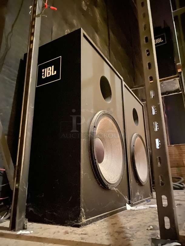 5 Various JBL Professional Movie Theater Cinema Subwoofer System Speakers; Including Model 3635. 25.5x15x45.5, 25.5x18x39. 5 Times Your Bid! BUYER MUST REMOVE - Image 1 of 2