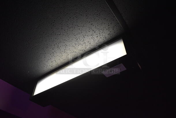 4 Metal Ceiling Mount Mylar Boxes; Located Above Theater Entrances 5-8. 26x6x6. 4 Times Your Bid! BUYER MUST REMOVE - Image 1 of 4