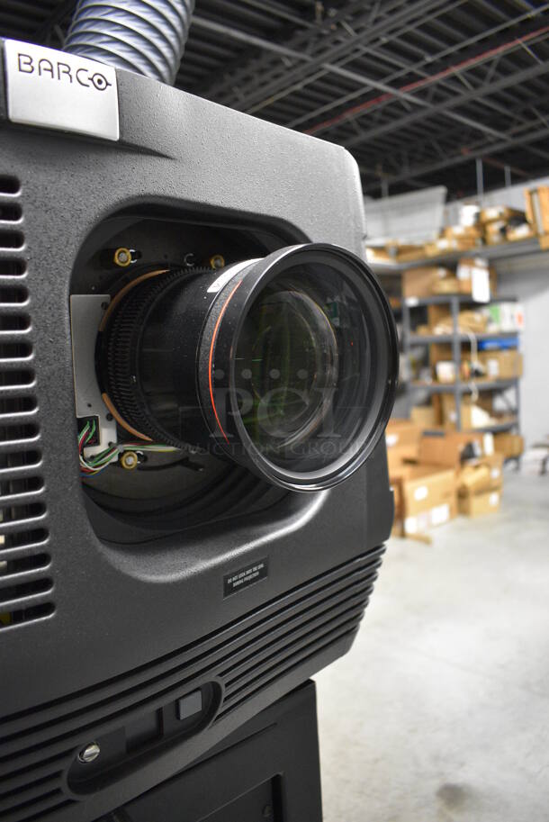 MARVELOUS! 2014 Barco Model DP2K-12C Commercial Countertop DLP Cinema Projector on Cabinet w/ Film-Tech FT21 Automation Cinema System, Gefer Cinema Scaler Pro III and Tripp Lite Surge Protector. 200-240 Volts. See Lot 2 For Additional Pictures! 26x38x22, 24x53x38. BUYER MUST REMOVE. Tested and Working! - Image 5 of 12