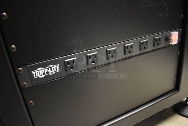 MARVELOUS! 2014 Barco Model DP2K-12C Commercial Countertop DLP Cinema Projector on Cabinet w/ Film-Tech FT21 Automation Cinema System, Gefer Cinema Scaler Pro III and Tripp Lite Surge Protector. 200-240 Volts. See Lot 2 For Additional Pictures! 26x38x22, 24x53x38. BUYER MUST REMOVE. Tested and Working! - Image 9 of 12