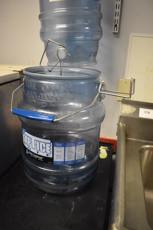 2 San Jamar Blue Poly Ice Buckets. 10x10x14, 10x10x18. 2 Times Your Bid! - Image 2 of 3