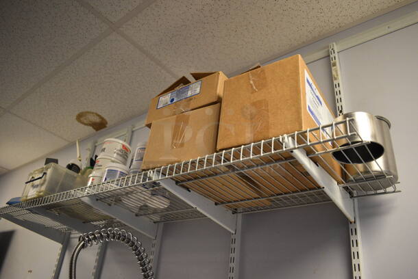 ALL ONE MONEY! Lot of White Wall Mount w/ Contents! 70x18x48. BUYER MUST REMOVE - Image 5 of 5