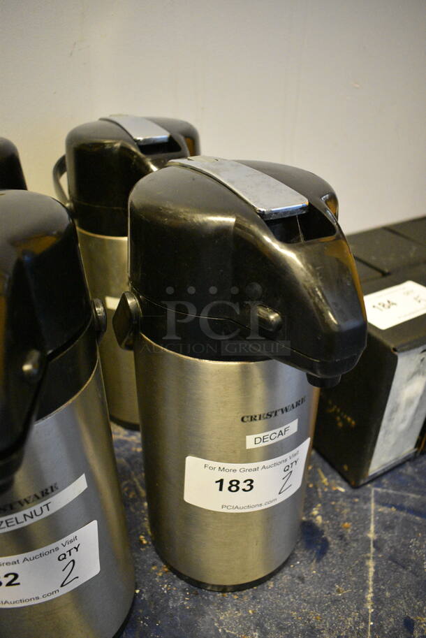 2 Crestware Chrome Finish Air Pots. 6x8x14. 2 Times Your Bid! - Image 1 of 3