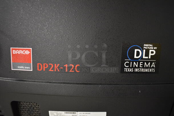 MARVELOUS! 2014 Barco Model DP2K-12C Commercial Countertop DLP Cinema Projector on Cabinet w/ Film-Tech FT21 Automation Cinema System, Gefer Cinema Scaler Pro III, Dolby CP750 Digital Cinema Processor, DCM Powercom, TV Monitor and Tripp Lite Surge Protector. 200-240 Volts. See Lot 8 For Additional Pictures! 26x38x22, 24x53x38. BUYER MUST REMOVE. Tested and Working! - Image 5 of 12
