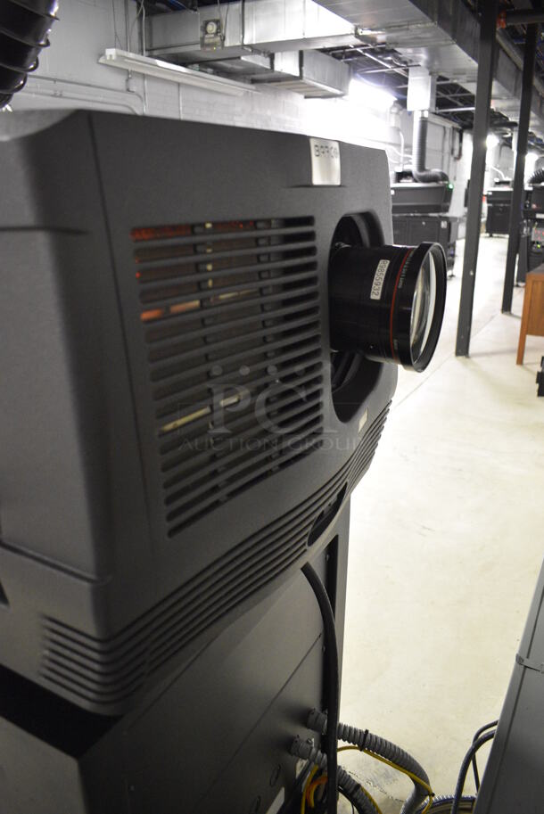 MARVELOUS! 2014 Barco Model DP2K-12C Commercial Countertop DLP Cinema Projector on Cabinet w/ Film-Tech FT21 Automation Cinema System, Gefer Cinema Scaler Pro III, Dolby CP750 Digital Cinema Processor, DCM Powercom, TV Monitor and Tripp Lite Surge Protector. 200-240 Volts. See Lot 8 For Additional Pictures! 26x38x22, 24x53x38. BUYER MUST REMOVE. Tested and Working! - Image 6 of 12