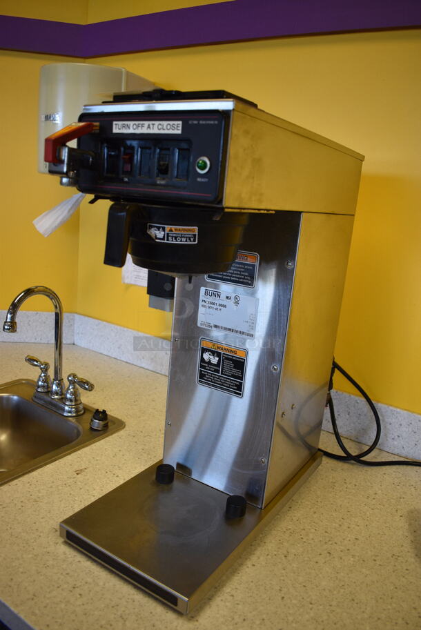 NICE! 2013 Bunn Model CWTF15-APS Stainless Steel Commercial Countertop Coffee Machine w/ Hot Water Dispenser and Poly Brew Basket. 120 Volts, 1 Phase. 9x20x24 - Image 6 of 6