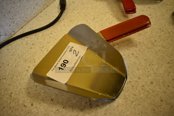 2 Stainless Steel Popcorn Scoops. 10x7.5x2. 2 Times Your Bid! - Image 2 of 3