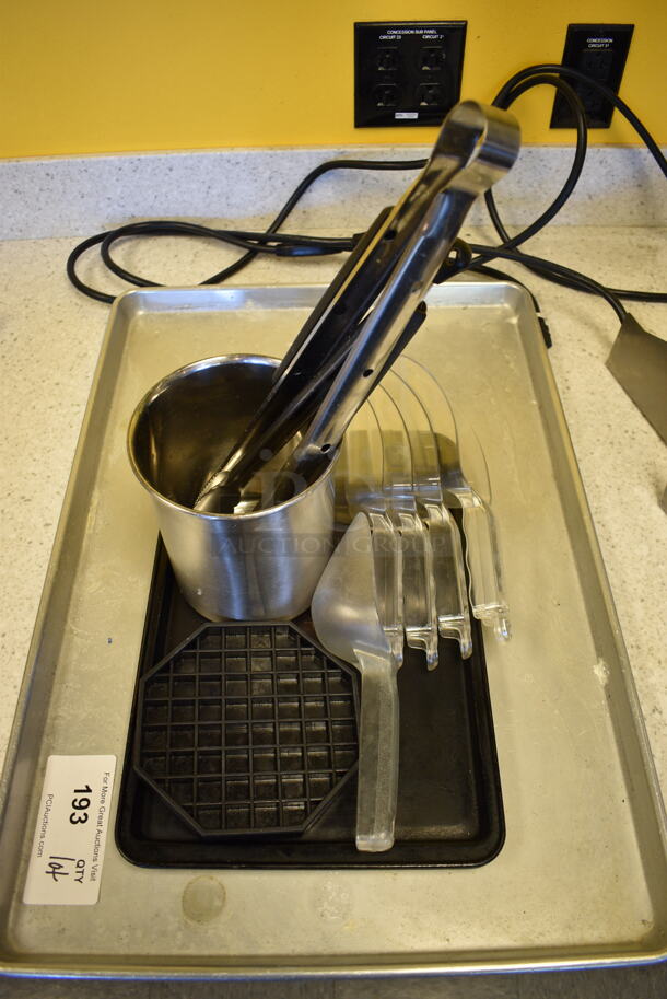 ALL ONE MONEY! Lot of Various Items Including Poly Scoops and Full Size Baking Pan! 18x26 - Image 2 of 3