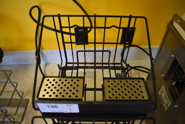 Black Metal Countertpo 4 Slot Air Pot Stand. 14x21x16 - Image 4 of 5