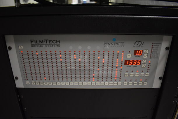 MARVELOUS! 2014 Barco Model DP2K-12C Commercial Countertop DLP Cinema Projector on Cabinet w/ Film-Tech FT21 Automation Cinema System, Gefer Cinema Scaler Pro III, Dolby CP750 Digital Cinema Processor, DCM Powercom, TV Monitor and Tripp Lite Surge Protector. 200-240 Volts. See Lot 12 For Additional Pictures! 26x38x22, 24x53x38. BUYER MUST REMOVE. Tested and Working! - Image 10 of 12