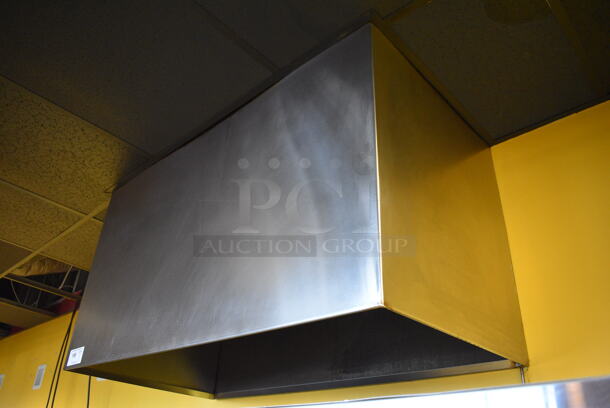 AWESOME! 4' Stainless Steel Commercial Steam Hood. 48x25x26. Goes GREAT w/ Item 198! BUYER MUST REMOVE - Image 2 of 5