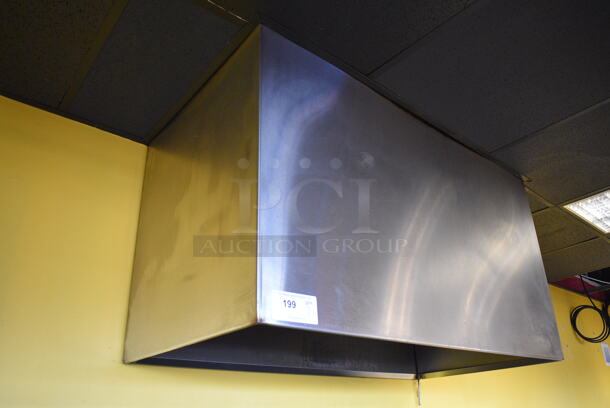 AWESOME! 4' Stainless Steel Commercial Steam Hood. 48x25x26. Goes GREAT w/ Item 198! BUYER MUST REMOVE - Image 4 of 5